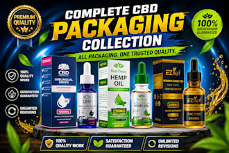 create cbd labels and packaging for online store and product branding