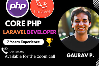 full stack PHP developer, PHP laravel web applications custom PHP website design