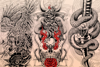 create dark tattoo art