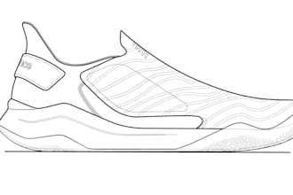 design an original sneaker concept sketch