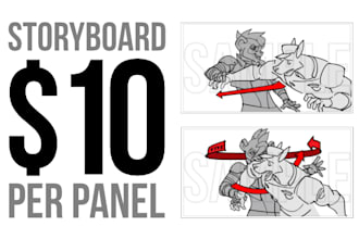 draw storyboard for animation, tvc and music video