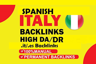 high da authority italy spain backlinks link building for spanish italian