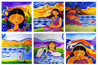 create water color storyboard illustration