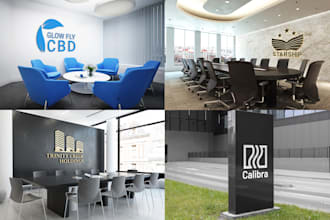 replicate mockup of your brand logo text in 200 places