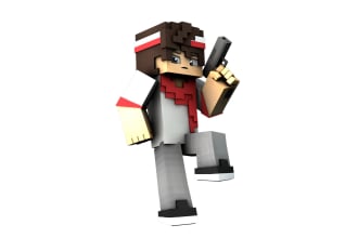 make 3 minecraft skin render within 24 hours