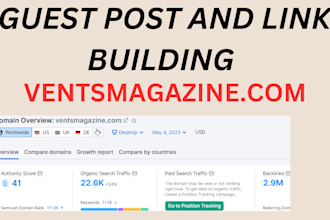publish your article or insert your link on ventsmagazine