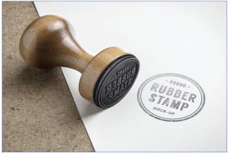do digital rubber stamp logo and signature