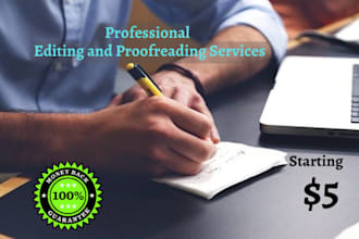 proofread and edit manuscripts, focusing on quality