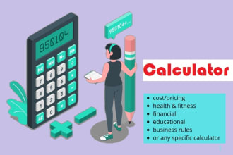 create custom online web calculator for wordpress site
