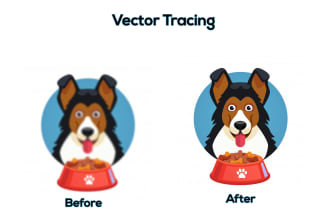 do vector tracing, illustration, raster to vector, vector logo,