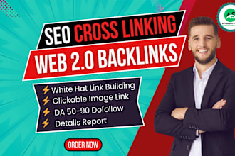 do web 2 0 seo cross linking backlinks with image or video embed