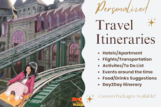 plan a detailed travel itinerary for your vacation or trip