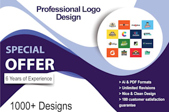 design professional logo for your business and personal use