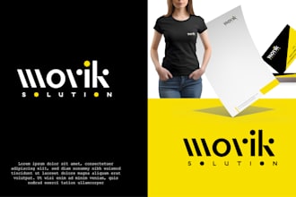 design unique minimalist logo with brand guideline and identity kit