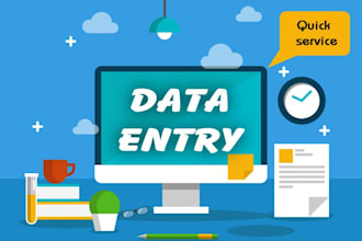 do data entry, excel data entry, typing work, copy paste job