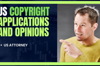 file a US copyright registration or provide copyright opinion