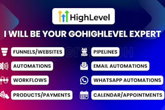 design your high converting gohighlevel funnels, automations, calendar, pipeline