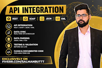 do api integration in rest, json, soap or xml