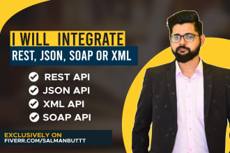 do api integration in rest, json, soap or xml