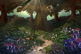 draw a cartoon background illustration