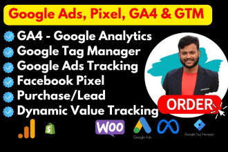 enhanced shopify ecommerce tracking for ga4, fb pixel, google ads with GTM