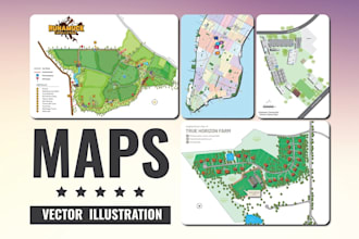 design custom event maps and detailed vector illustrations