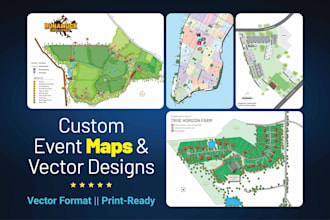 design custom event maps and detailed vector illustrations