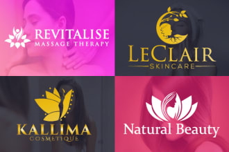 design wellness, yoga, spa, beauty logo