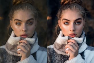 do high level skin retouching of your portrait