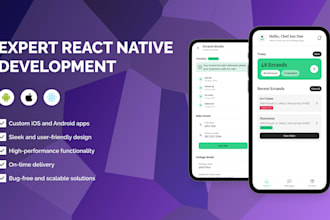 develop a production ready react native mobile app for ios and android
