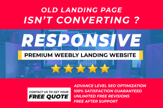 design a landing page weebly website in 24hrs