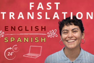 translate english to spanish with this quick 24h service