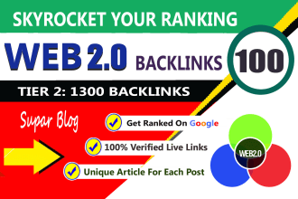 provide you top quality web 2 0 backlinks