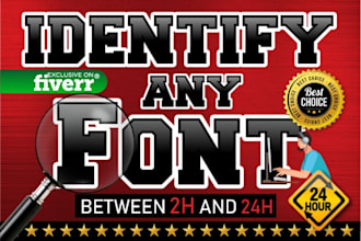 identify any font between 2h and 24h delivery