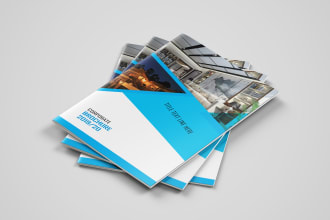 design brochure, company profile, newsletter, catalog or booklet