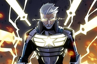draw comic book and anime illustrations and covers for you