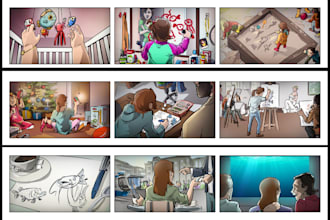 Review  create an outstanding storyboard and illustration in 24hours