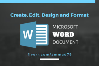 format, design, create, type, edit microsoft word document