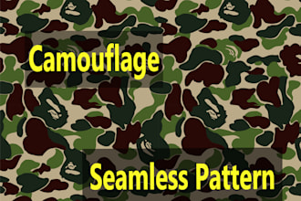 design any camouflage seamless pattern,repeat pattern