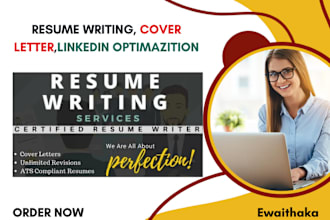 write an ats compliant resume, cv, cover letter, or optimized linkedin profile
