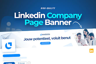 design linkedin company page banner, header