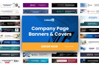 design linkedin company page banner, cover