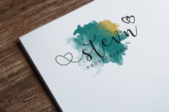 design a handwritten signature photography logo