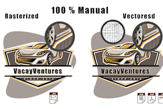 redraw your logo in 12 hours rasterized into vectoresd