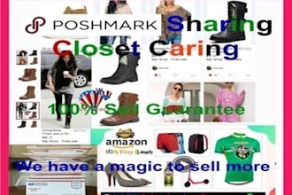 do poshmark sharing closet share as a VA manually