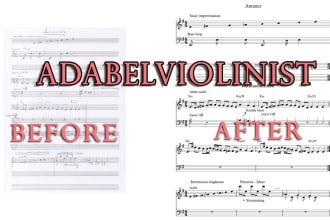 copy your pdf or handwritten music on sibelius or finale