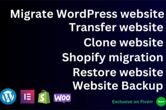 wordpress website backup and migration, restore wordpress, transfer, migrate
