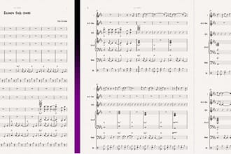 digitally notate any sheet music including transposition