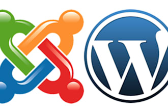set up a whole website  using joomla or wordpress
