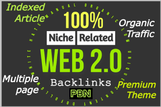 built niche related web 2 0 backlinks, contextual dofollow links